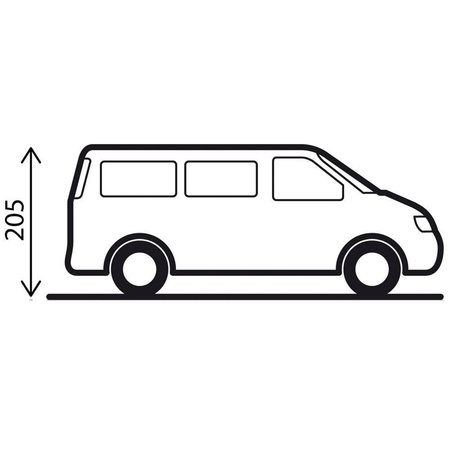Tylny namiot Brunner Comet VW T5/T6 wysokość montażu 205 cm