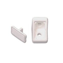 2-hole furniture fastener white