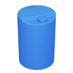 Cylindryczny pionowy pojemnik 200 l UHPLAST niebieski