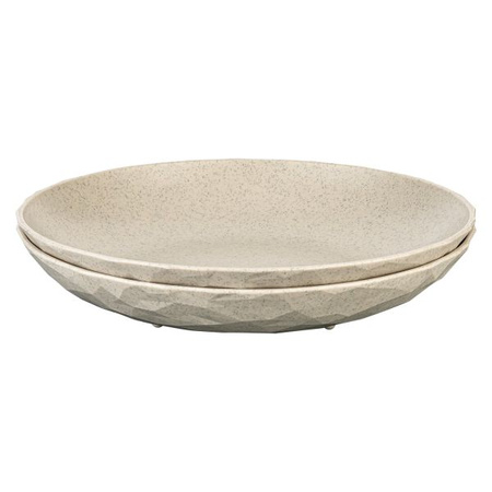 koziol CLUB 8-Piece Dinnerware Set for 2, Grey and Sand