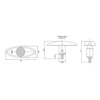 Lock 1052 white with cylinder and keys