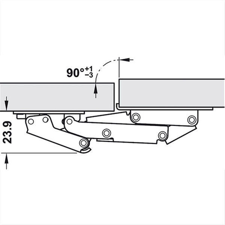 180° flap hinge
