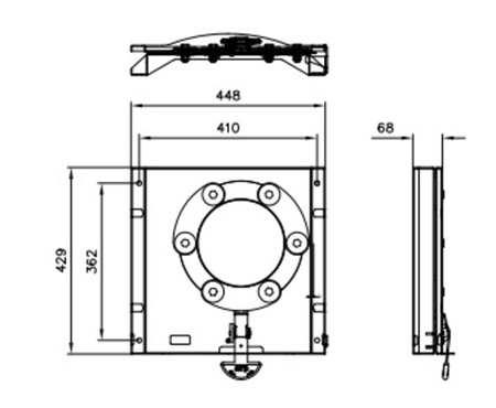 CTA swivel seat base for Renault Trafic from 2014 and sister models, passenger side, for original seat