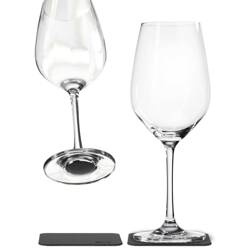 silwy magnetic crystal wine glasses - set of 2 with metal Nano-Gel pads, for motorhomes and boats