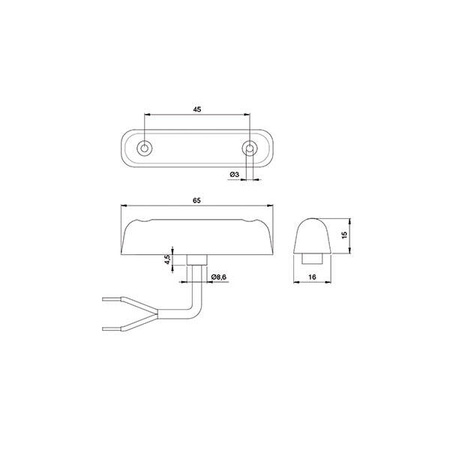 LED rear clearance light
