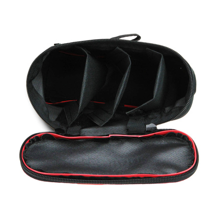 GasBank etui na adaptery tankowania LPG z 3 przegródkami, 7,5 x 18 x 8 cm, czarne