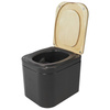 Trelino Origin M composting separation toilet anthracite with wooden lid, 5 l / 6.5 l, no water or chemicals