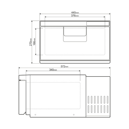 Yolco lodówka kompresorowa z szufladą CB21A 20 l 12/24 V