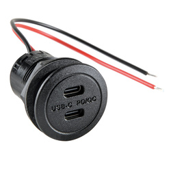 Built-in socket USB-C 12 – 24 V DC with integrated voltage converter