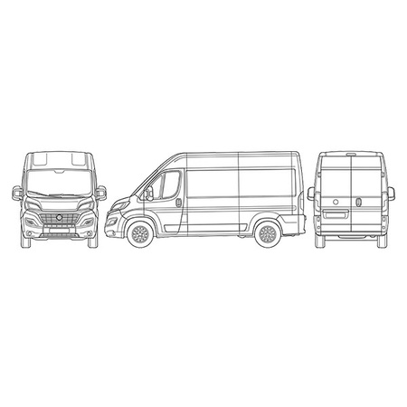 Wewnętrzna osłona termiczna szyb kabiny Fiat Ducato 2002–2005