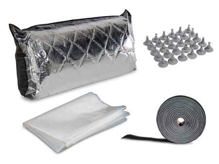 Carbest DIY window insulation kit, 7 layers, black/silver