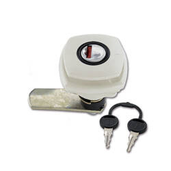 Lock 1047 white with key pair