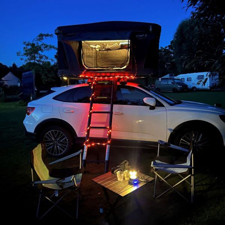 EuroTrail lina LED do namiotu 5m z karabińczykiem, ładowanie USB