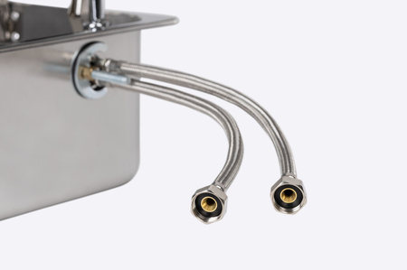 Zlew Carbest do zabudowy z pokrywą szklaną i kranem 35x32cm