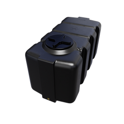 Prostokątny lekki pojemnik 200 l UHPLAST czarny