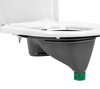 Composting toilet insert (grey) & plastic seat TROBOLO