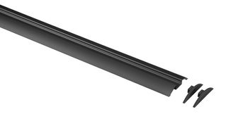 Profil aluminiowy półokrągły 1,5m czarny 57mm x 10mm