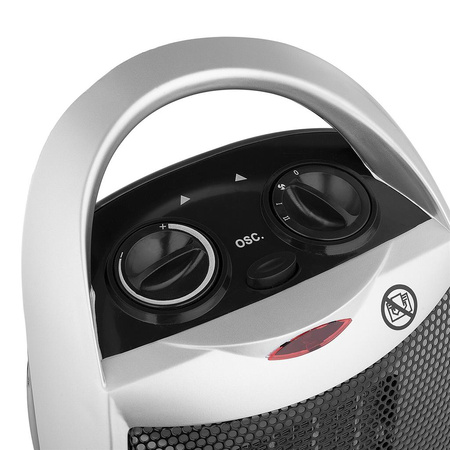 Tristar KA-5038 - grzejnik ceramiczny 1500 W z oscylacją i termostatem, zabezpieczenie przed przewróceniem