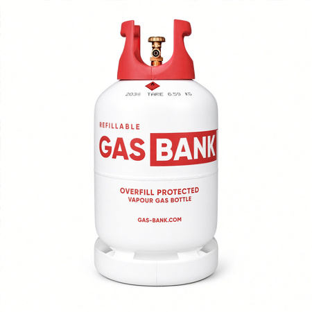 GasBank LS Single 11 kg Butla LPG z lekkiej stali 27,2 l z OPD 80% - zawór G.12 KLF