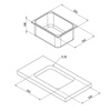 Stainless steel sink - 355 x 260 mm - LA1401