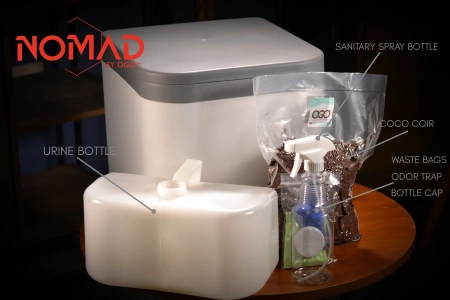 OGO Nomad S – compact separating toilet, white
