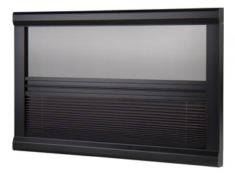 UniFrame rama okienna z roletą i moskitierą czarna RM37849