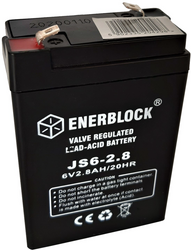 ENERBLOCK Akumulator AGM JS 6 V 2,8 Ah VRLA bezobsługowy, terminal T1 - zasilanie awaryjne