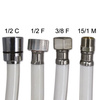 Biała rura PVC C 1/2" - F 1/2" - 1,5 m