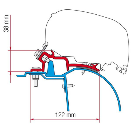 Zestaw adapterów markizy Fiamma do Renault Master H2