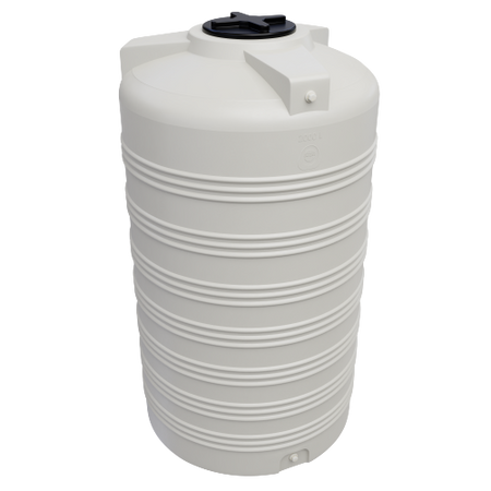 Cylindryczny pionowy pojemnik 2000 l UHPLAST biały