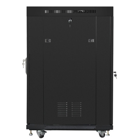 Szafa Rack Lanberg 19" 22U FF01-6622-12BL V2 z termostatem