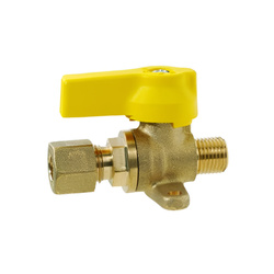 Zawór kulowy do gazu mosiężny prosty GOK RVS 8 x 1/4 LH