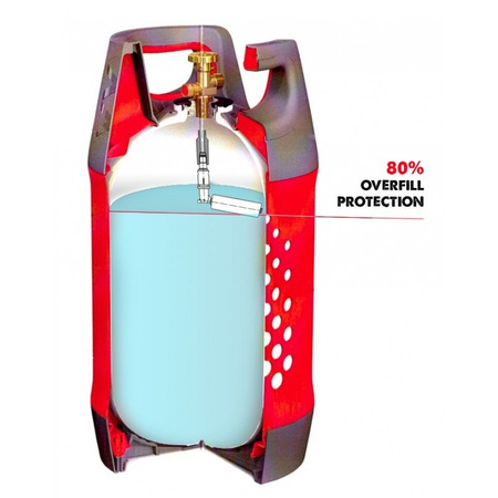 GasBank SINGLE 7,5 kg Butla kompozytowa LPG 18,2 l z OPD 80% - zawór G.12 KLF