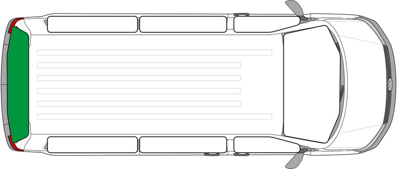 Thermal insulation for the rear window of Ford Transit 2000-2006
