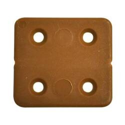 FAWO PVC hinge 40 x 40 mm, white - jointless hinge for flaps and lids in motorhomes, 1 pc