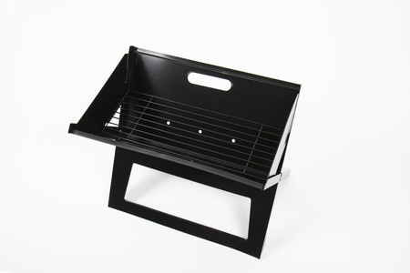 Grill węglowy kempingowy stalowy 42x27 cm