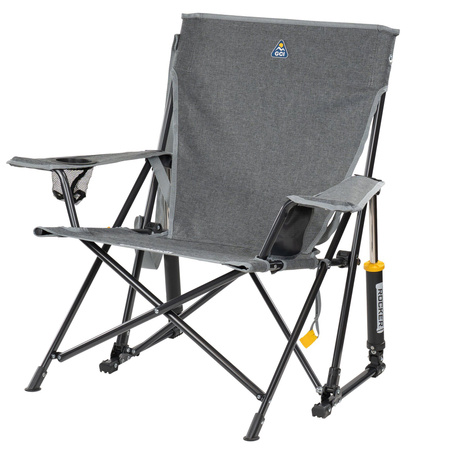 GCI Outdoor Kickback Rocker folding rocking chair, grey