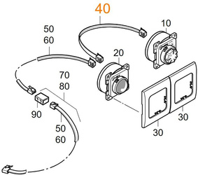 Control panel with connection cable for Combi