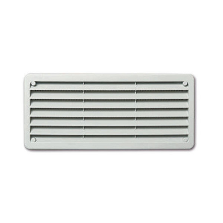 Zadi Kratka wentylacyjna podwójna z moskitierą 270 x 120 mm RAL 9002 - kamper i przyczepa