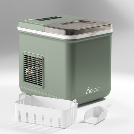 Yolco kostkarka do lodu ICM1 12/24 V i 120-240 V, 10 kg/dobę, pistacjowa