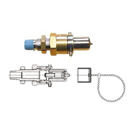 Male Quick Disconnect Vent Bulkhead 3/8 Npt End connection - 12895