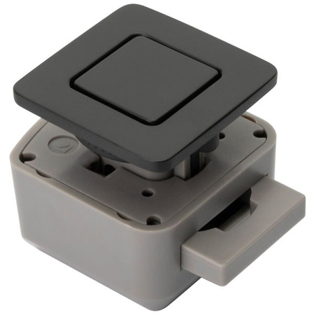 Confurn system push-to-open do mebli czarny mat kwadratowy