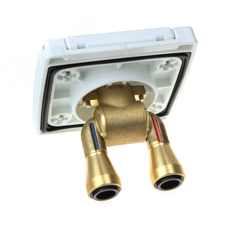 Prysznic zewnętrzny do karawaningu z szybkozłączem - biały