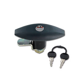 Zamek 1052 czarny z bębenkiem i kluczami