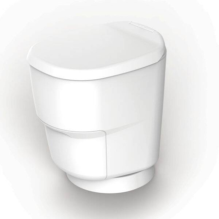 Clesana C1 waterless sealing toilet with round base - seals waste in film bags, 12 V, for motorhomes and caravans
