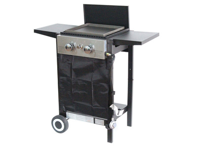 Movable Trolley Gas Grill 2 Burners 20000 BTU