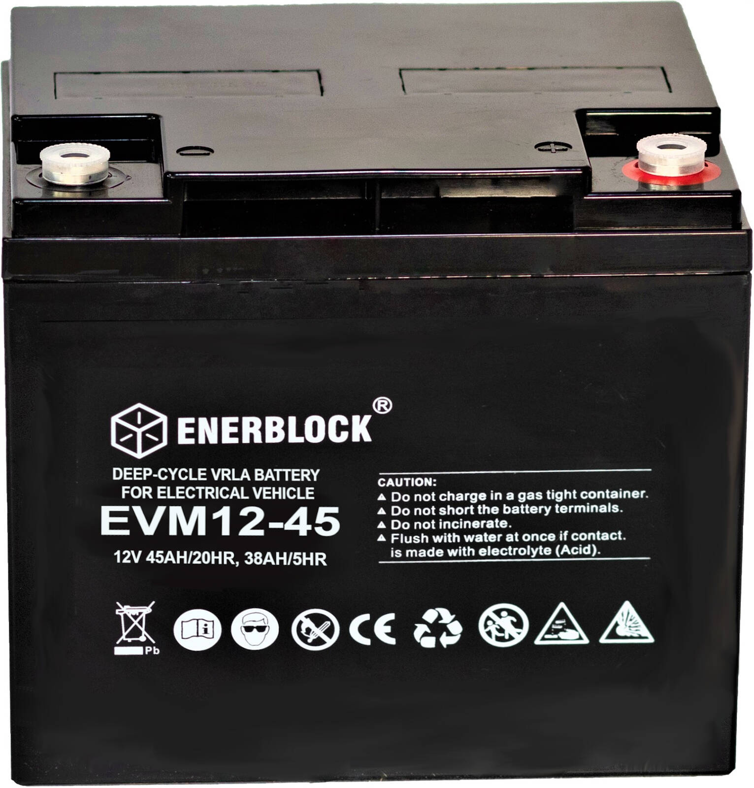 Akumulator kwasowo-ołowiowy ENERBLOCK AGM E-Vehicle 12V, 45AH Seria EVM