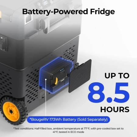 BougeRV 12V Car Refrigerator CRD2, 43 Quart