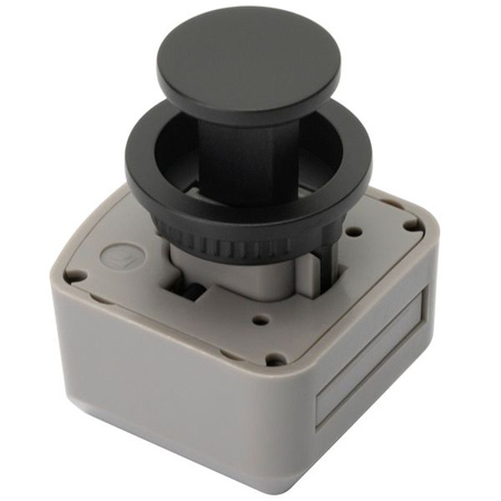 Confurn system push-to-open zamek okrągły czarny matowy