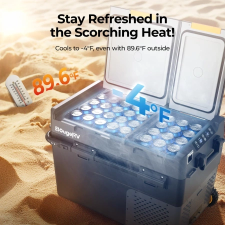 Lodówka samochodowa i zamrażarka z baterią BougeRV CRD2 40 Litrów